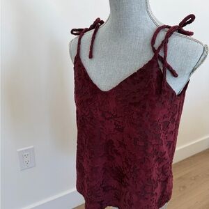 Dex Burgundy Lace Camisole Top